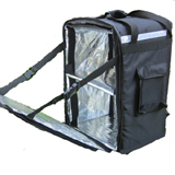 PK-86Z: Delivery bag for hot food with zipper loading, large duty pizza delivery backpack, 16